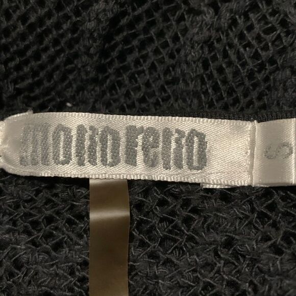 Monoreno Black Crochet Open Weave Top Sz S - Picture 4 of 6